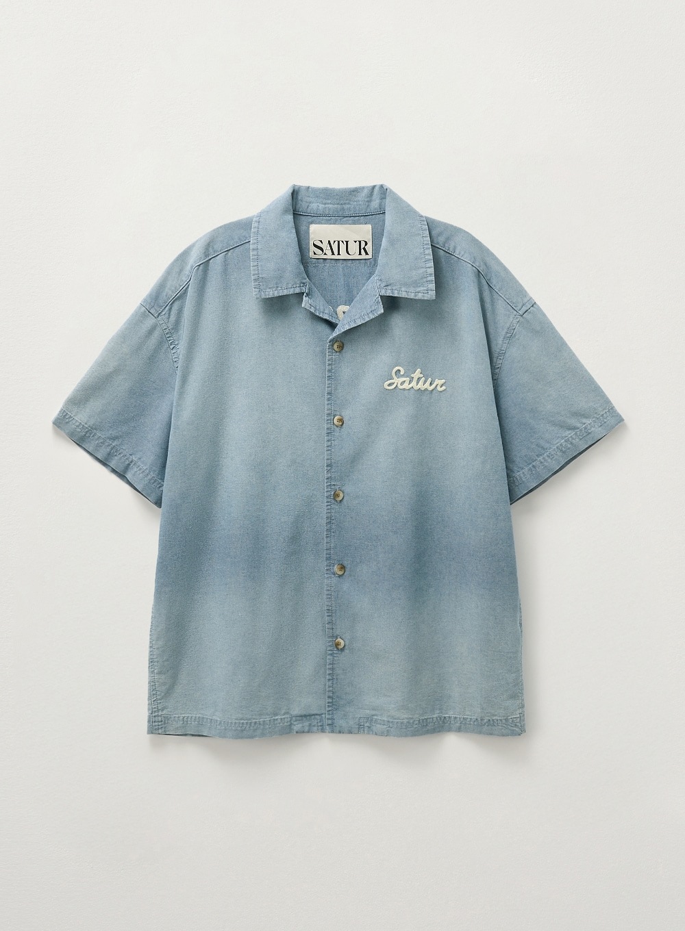 【SATUR】 BON VOYAGE DENIM SHIRT : LIGHT BLUE