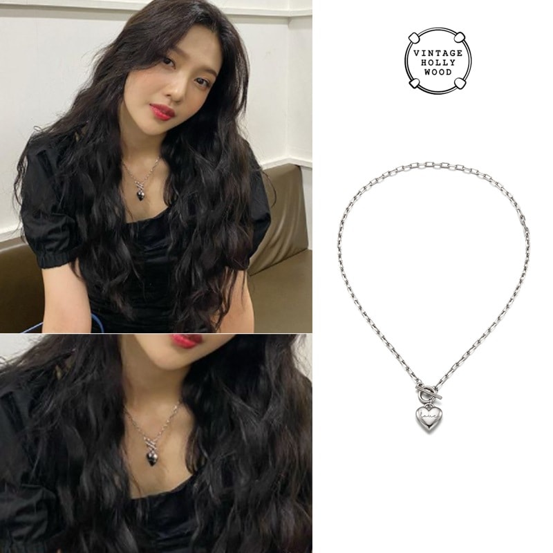 Love Lock Heart Necklace_レッド ベルベット ジョイ着用