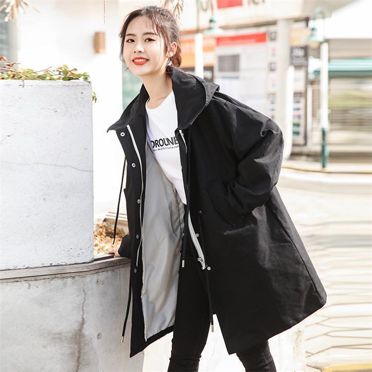 春服 トレンチコート レディース スプリングコート フード付き ロング丈 秋 春 コート ゆる 20代 30代 40代 50代
