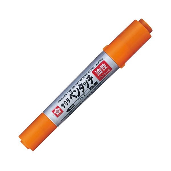 (まとめ) サクラクレパス油性マーカー ペンタッチツイン おうどいろ PK-T#15 1セット(10本) (×3セット)