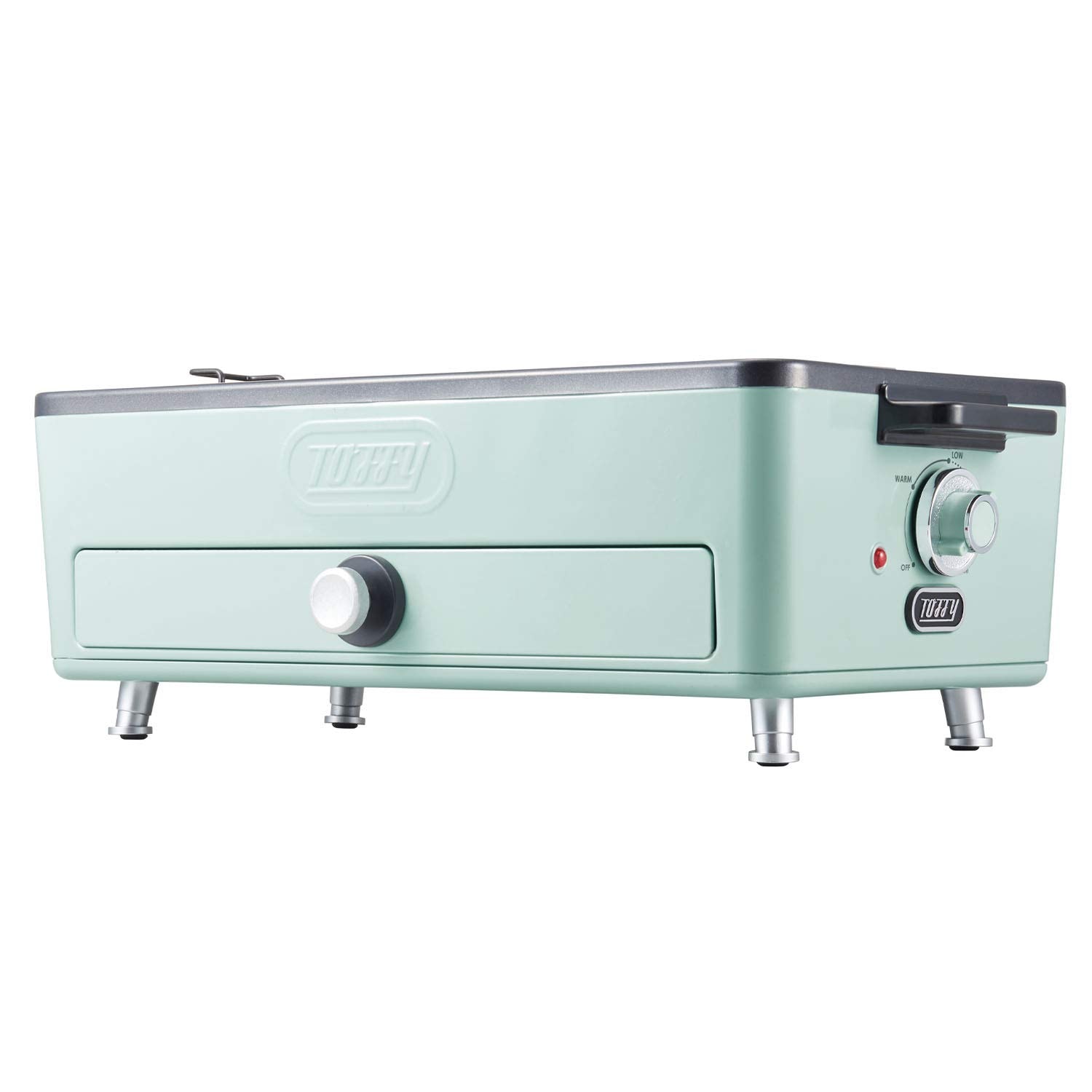 【Toffy/トフィー】 スモークレス焼肉ロースター K-SY1 (ペールアクア) 低煙 おうち焼肉 グリル 2WAY 焼き網・平面プレート サイドヒーティング方式 カーボンヒーター 遠赤外線 輻射熱