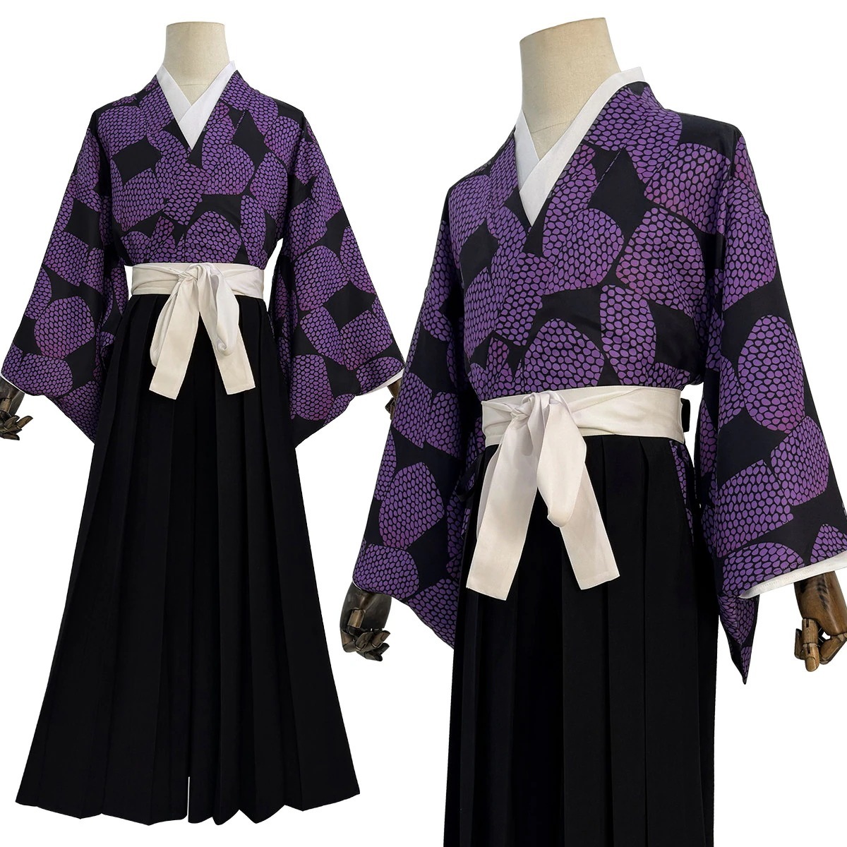 [2026 新作]HOLOUNCOSER 黒死牟 上弦の壱 継国巖勝 コスプレ 衣装 紫和服 フルセット C服 仮装 ハロウィン アニメ