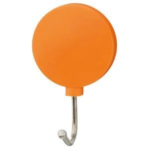 （まとめ）TANOSEE カラーマグネットフック スイング 耐荷重約1kg 橙 1個 [x40]