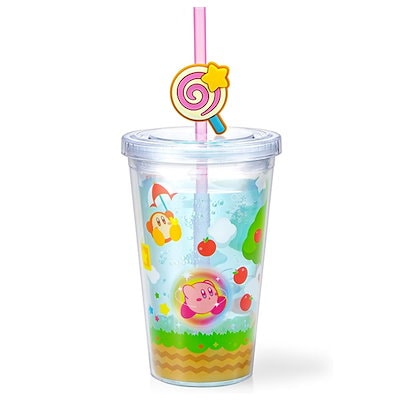 他サイト： 任天堂販売　星のカービィ ストロータンブラー(むてきキャンディー)　NSL-0156の商品画像