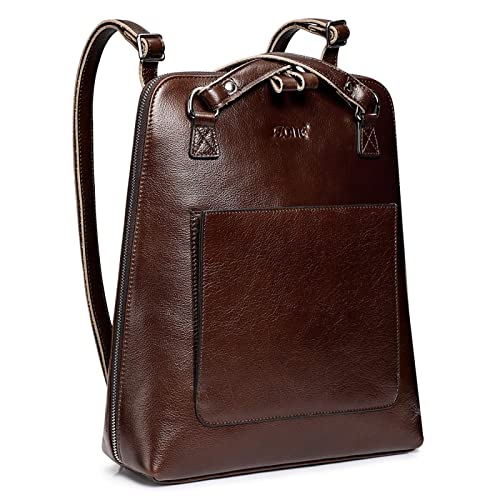 玄関先迄納品 S-ZONE 並行輸入品 (Coffee) Schoolbag Rucksack Fashion Bags Shoulder Casual Purse Backpack Leather Women リュック・デイパック