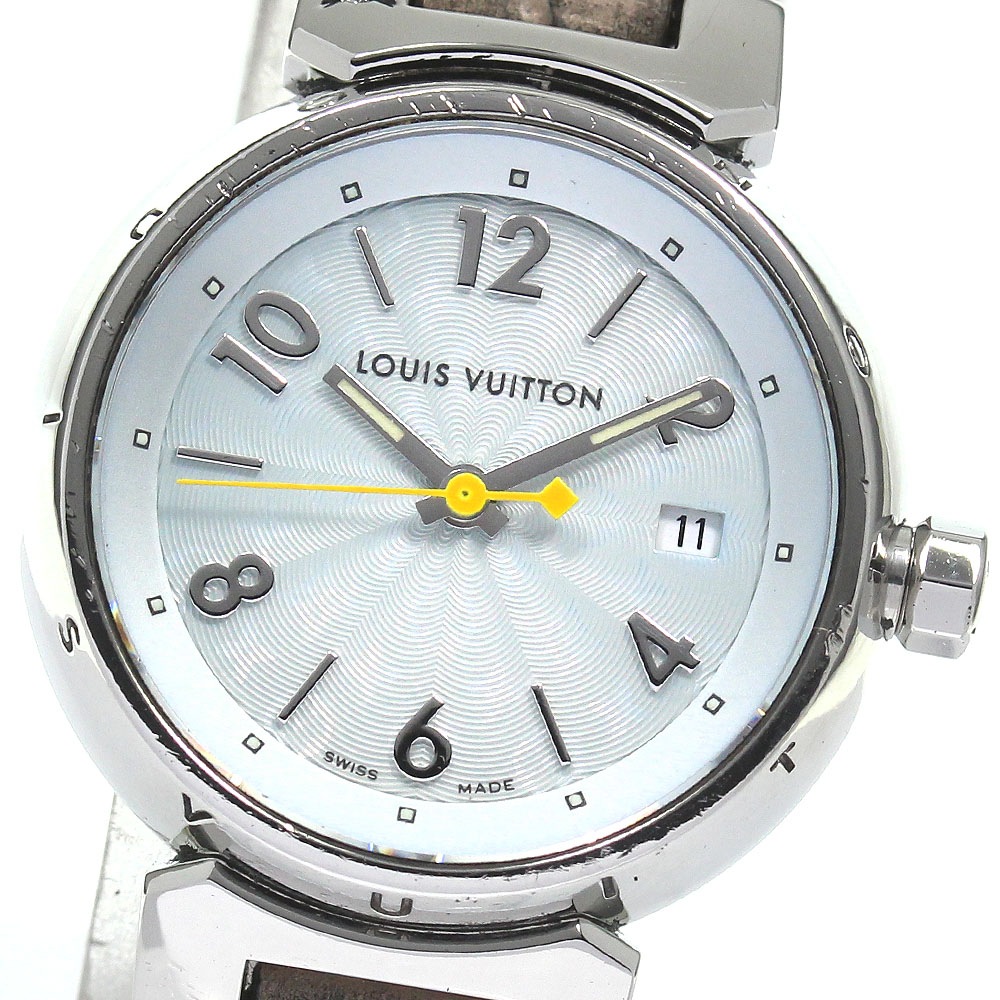 ルイ・ヴィトン LOUIS VUITTON Q121V タンブール デイト クォーツ レディース _809548【中古】