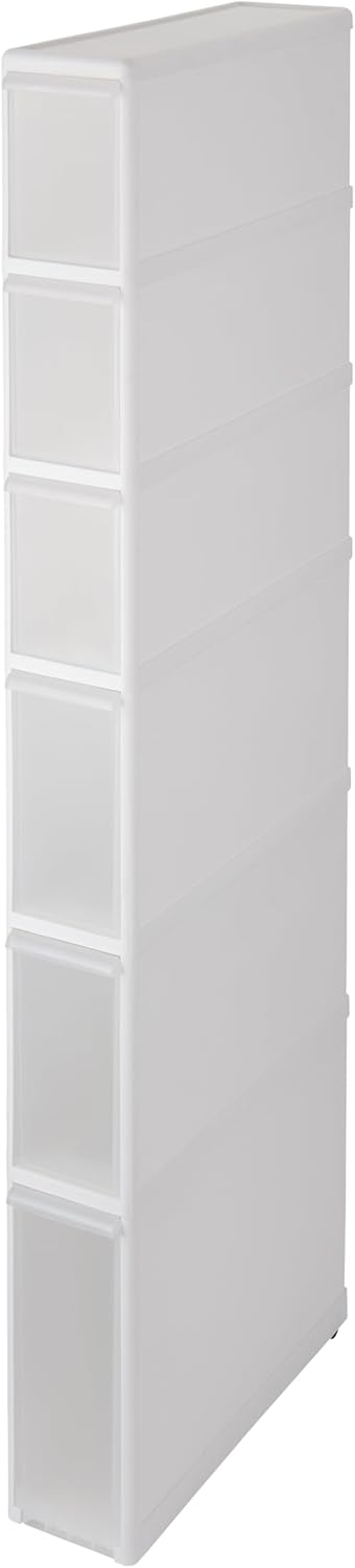 ライクイット like-it キッチン収納すき間収納引出し スーパースリム 6段 約幅14×奥行46.5×高145cmホワイト日本製FTS-123