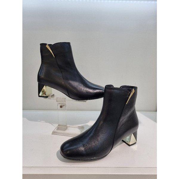 女性用 履きやすい ファー セミフォーマル アンクルブーツ ヒール5cm PFCWBS655 (P002903502)