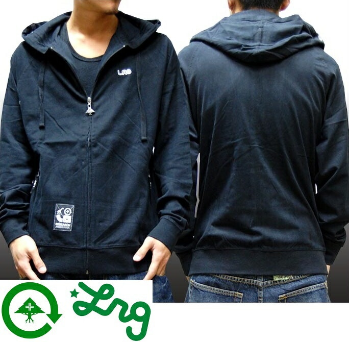 LRG メンズ パーカー ブラック ワンポイント ロゴ 刺繍 フーディー エルアールジー ストリート ブランド HIPHOP ウェアー B系 服 ダンス ヒップホップ ファッション カジュアル ウェア