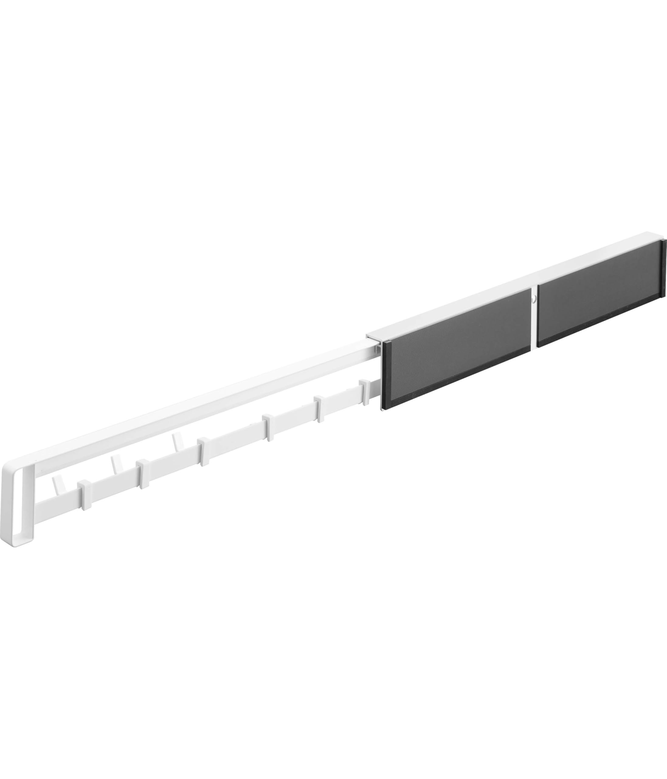 山崎実業(Yamazaki) マグネット 冷蔵庫横 隠せる スライド フック ホワイト 本体：W2.5×D45～83×H6.4cm タワー tower 隠す収納 吊り下げ収納 ツールフック フックバー