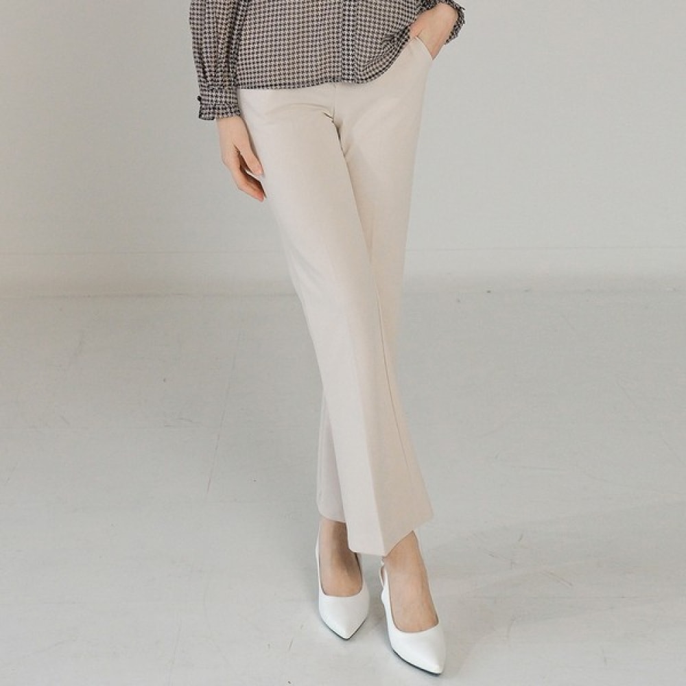 (マックスカルティッジョ) ピンタックセミブーツカットパンツ (S.M.L)