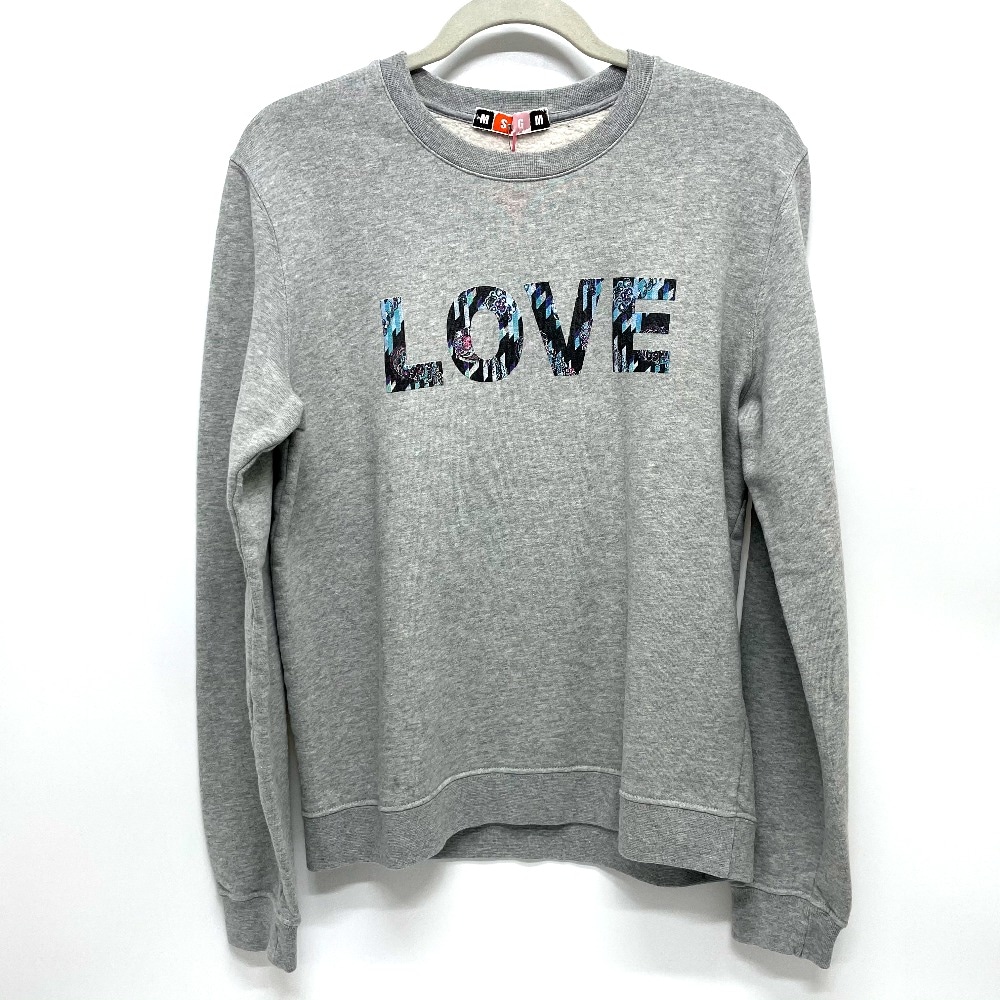 MSGM エムエスジーエム スウェット LOVE プリント トップス グレー