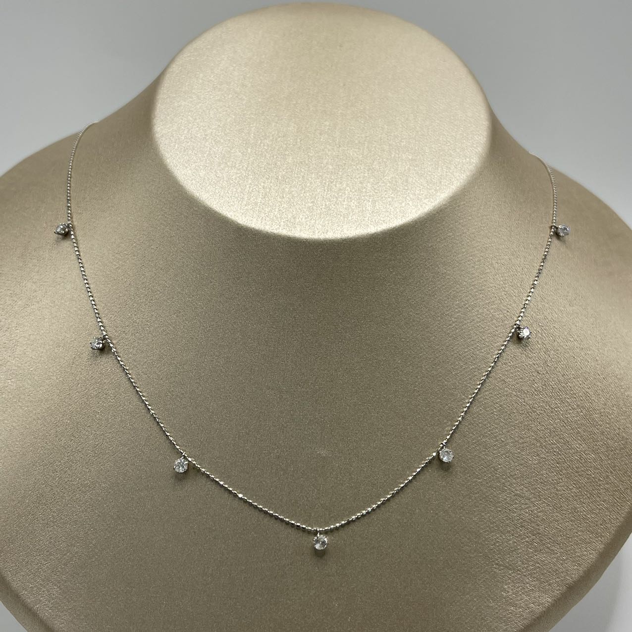 新品　K18WG 　ネックレス　ダイヤモンド0.5ct　人気　オシャレ【N4552307060004】