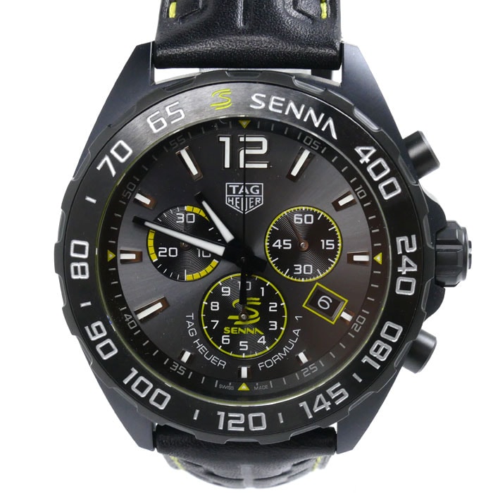 TAG HEUER タグホイヤー フォーミュラ1 クォーツ クロノグラフ アイルトン・セナ 腕時計 電池式 CAZ101AJ.FC6487 メンズ 中古 美品