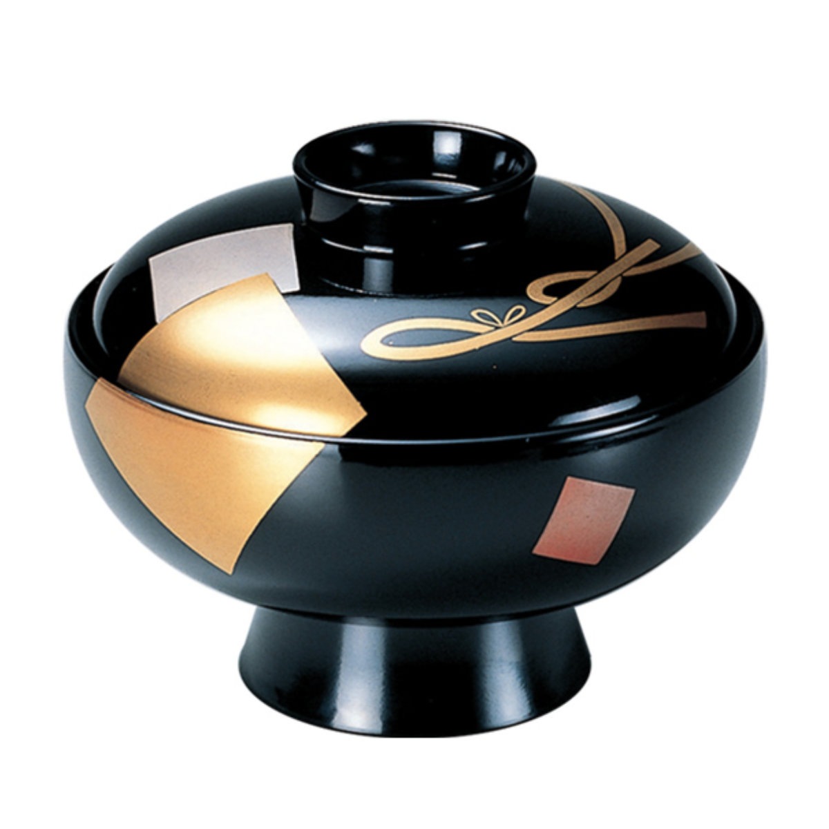 吸い物椀 お椀 利久椀 黒色紙むすび 吸い物 椀 漆塗 蒔絵 本漆塗 食器 汁椀 味噌汁椀 器 うつわ 漆器 漆塗り 漆 塗り 高級感 和食 味噌汁 吸物 蓋付き 吸物椀 吸物