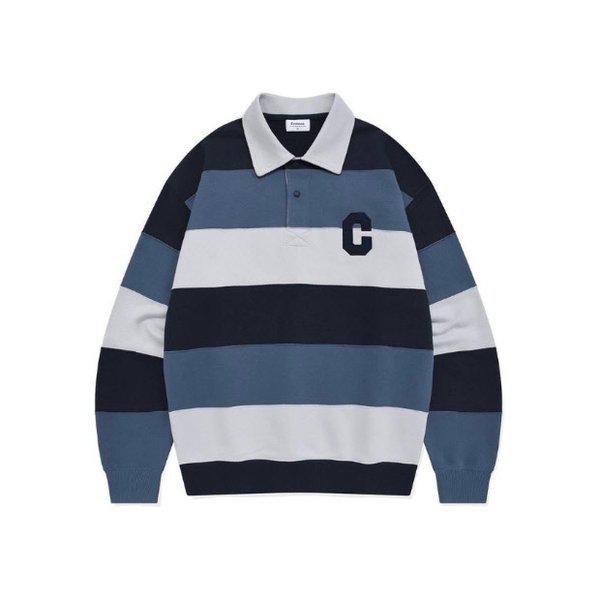 M 長袖Tシャツ CQK CO2401CR06-NA Cロゴラグビーマンツーマン ネイビー