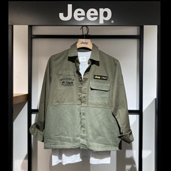JEEP ツイル配色アウター型野戦シャツジャケット_A JM3SHU211_