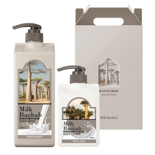 ホワイトソップの香り ボディウォッシュ + ボディローション 2種セット (鎮静/弾力/保湿/栄養供給/活力/しわ防止)