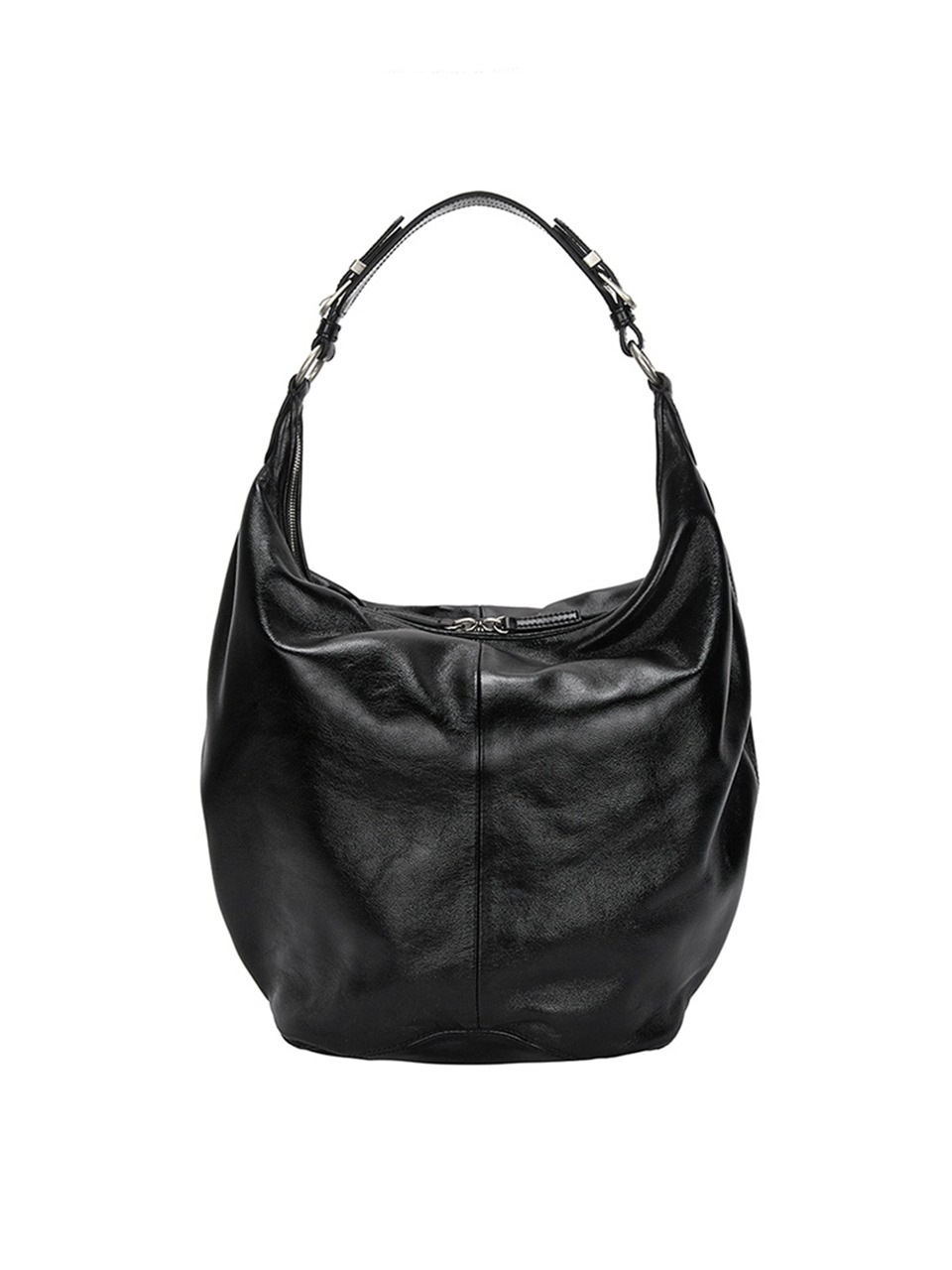 【MARGESHERWOOD】 PUMPKIN LARGE : BLACK GLOSSY PLAIN