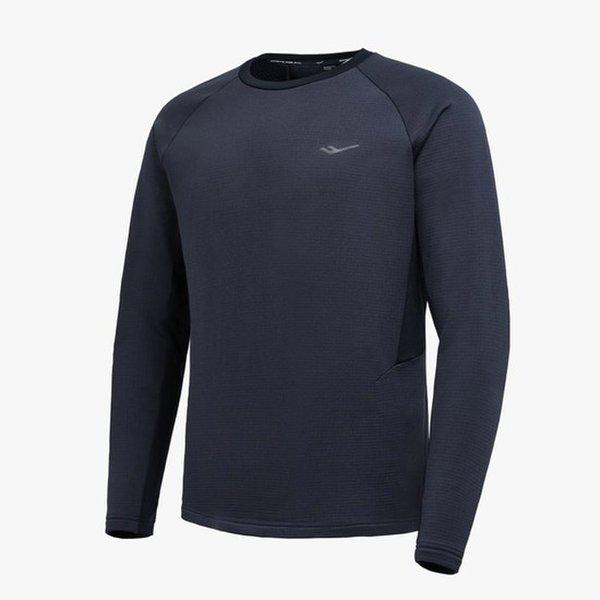 ジャカード ラウンドネック 男性 長袖 Tシャツ PW3MT24F112