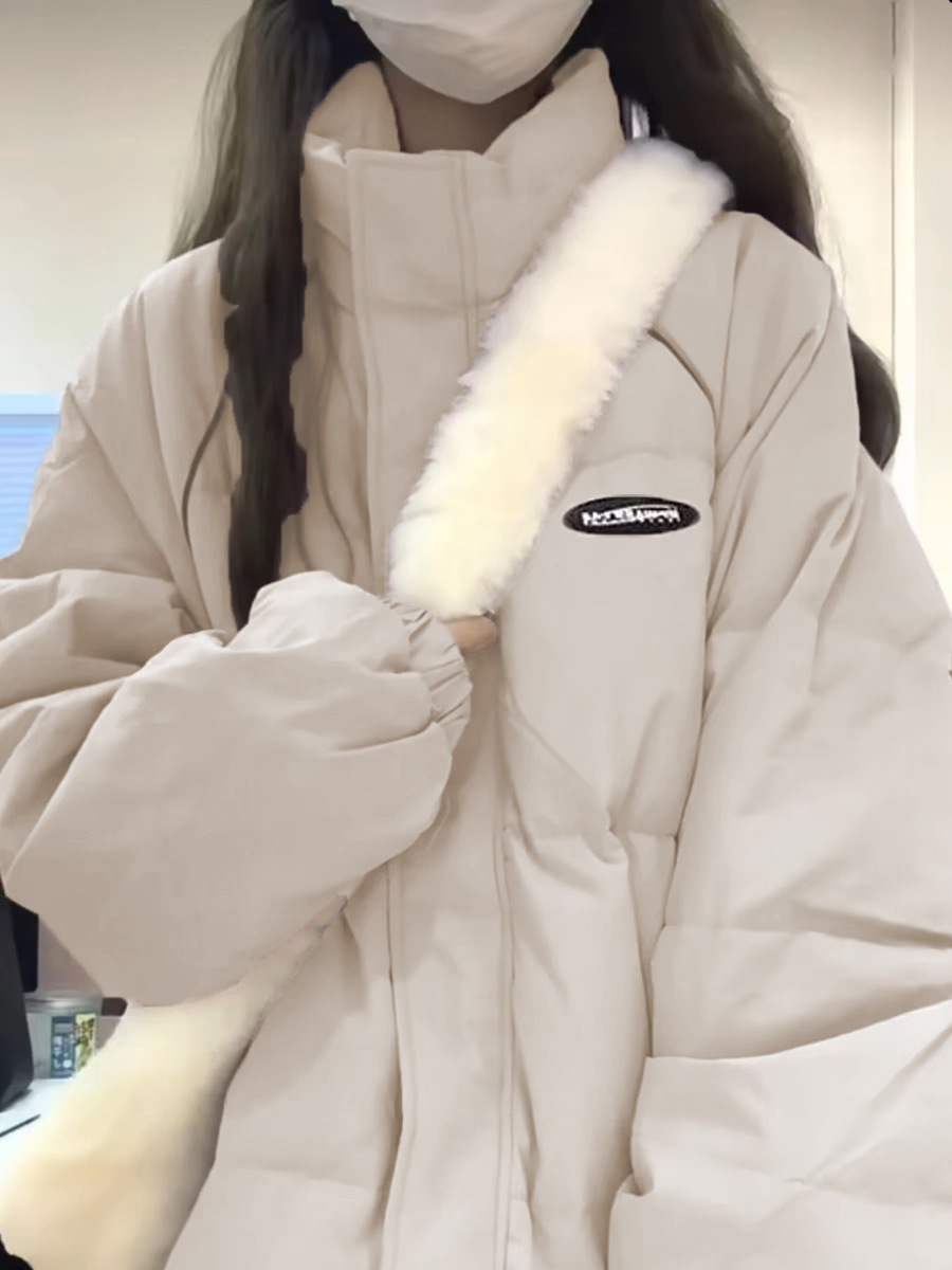 ホワイトダウンジャケット女性のための 2025 新しい冬コート韓国ショートコットンコート小さな学生綿ジャケットパンコート