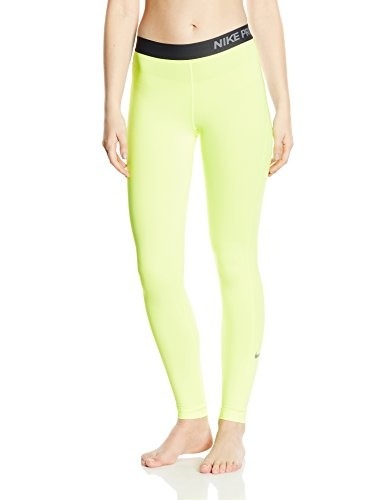 Nike Womens Pro Compression Tights (XS, Volt/Cool Grey)