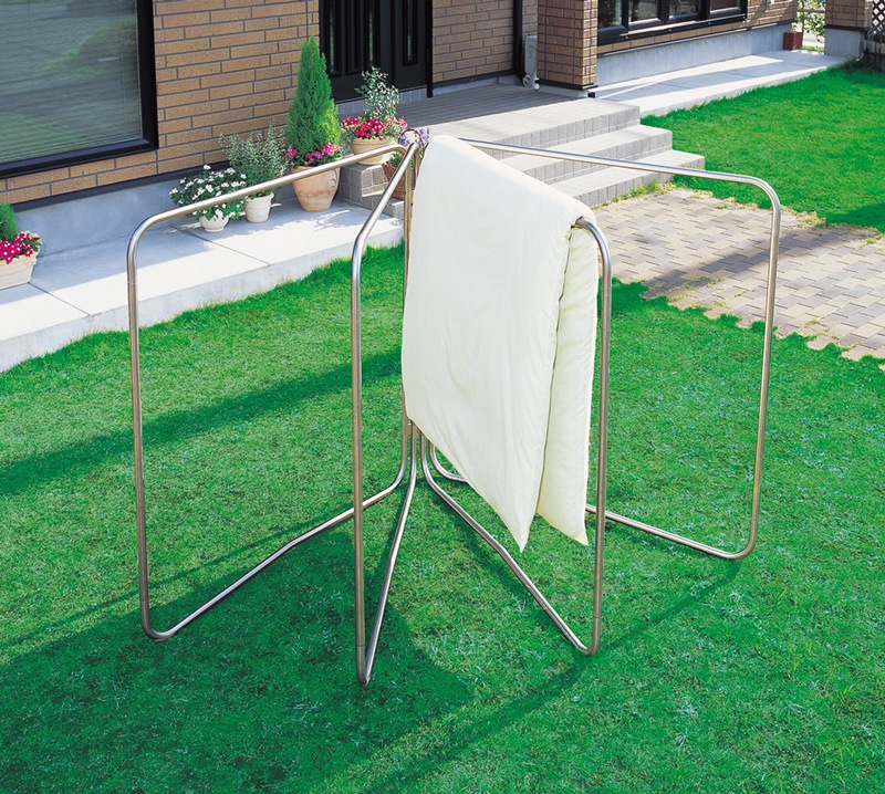 アイリスオーヤマ ASF-4R オールステンレスふとん干し(直径245×高さ125cm) ASF4Rアイリス