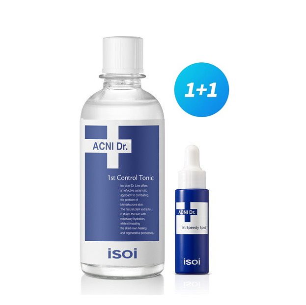 [1+1] ISOI (アイソイ) [ アクニドクターファストスポット 14ml + アクニドクターファーストコントロールトニック 130ml