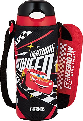 色：カーズ ブラックチェック サーモス 真空断熱ストローボトル 【ワンタッチ】 400ml カーズ