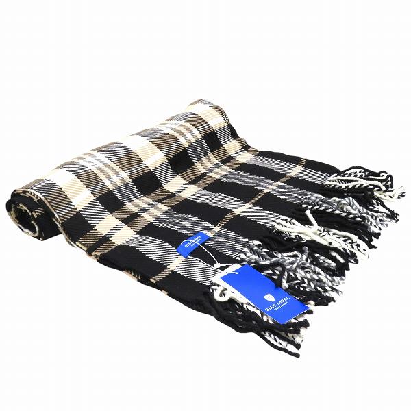 ブルーレーベルクレストブリッジ チェック柄 マフラー ストール 未使用品【中古】