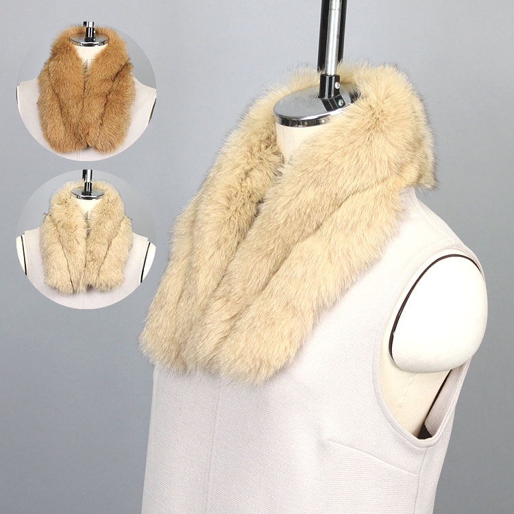 フォックス ファー マフラー スエードレザー挟み レディース ギフト プレゼント