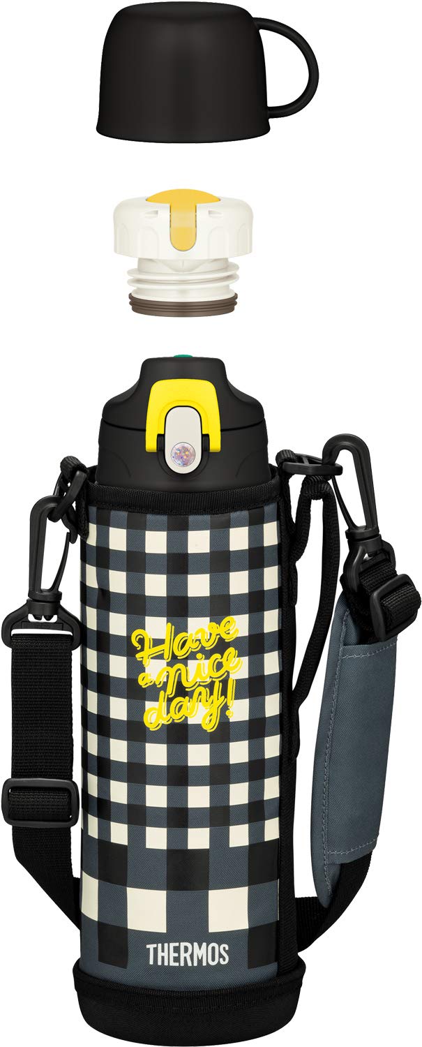 サーモス 水筒 真空断熱2ウェイボトル 1.0L/1.03L ブラックチェック FJJ-1000WF BKC