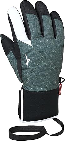 スキー ウィンター グローブ 手袋 ユニセックス ファブリック 5本指グローブ GORE-TEX ブレスサーモカーキ杢