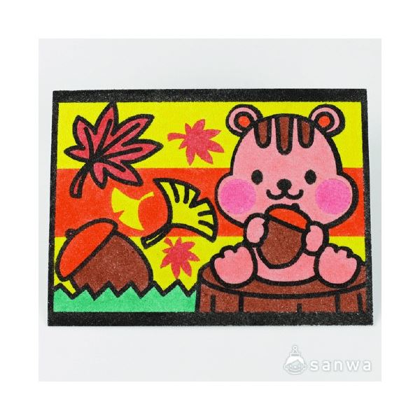 （まとめ） かんたんすな絵シリーズ 秋 りす [x10セット]