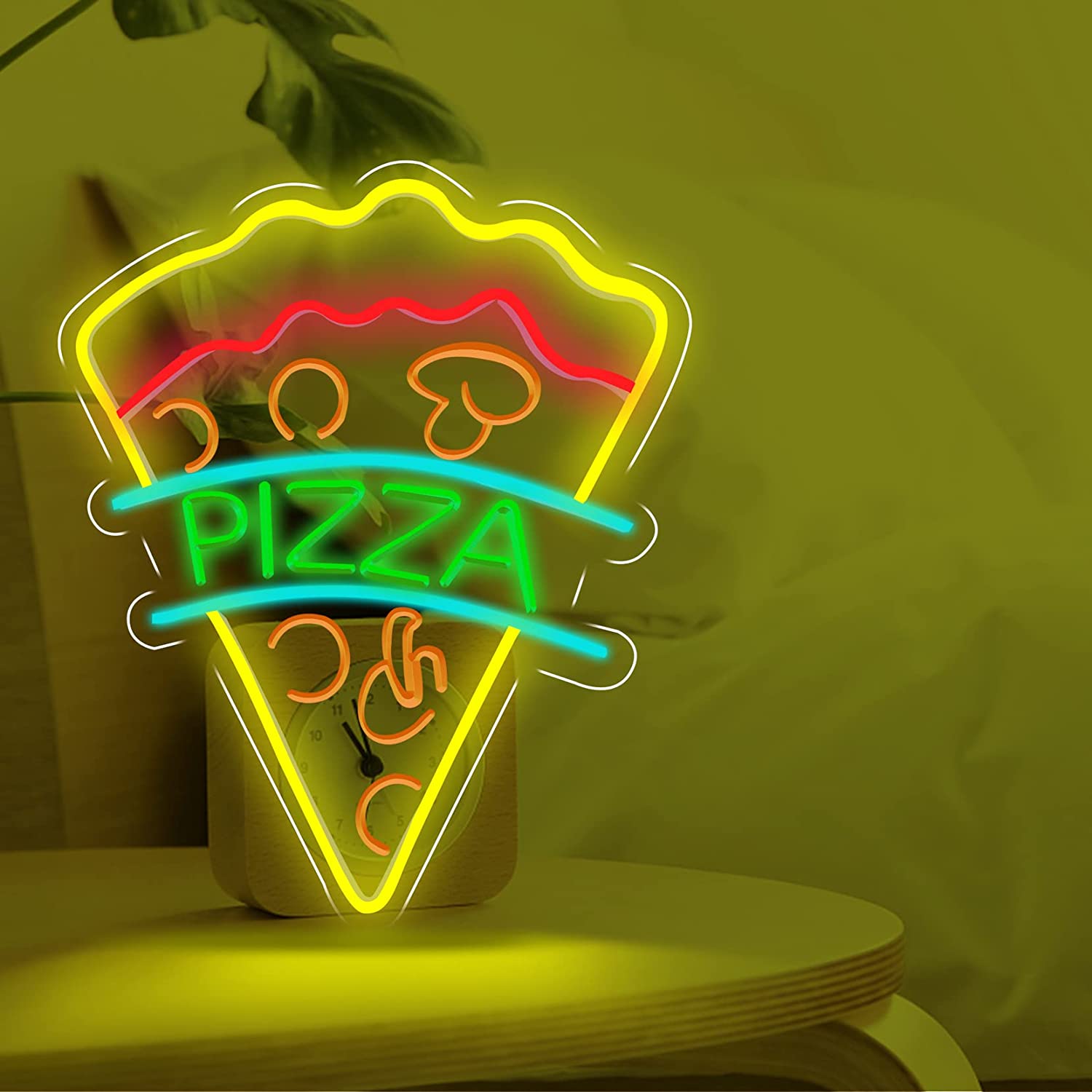 新製品 ネオンサイン ピザ LEDネオンライト 壁掛け ネオン看板pizza店飾り USB給電 おしゃれ ネオンサイン インテリア 部屋装飾 雰囲気作り レストラン 喫茶店 居酒屋 バーディスプレイ