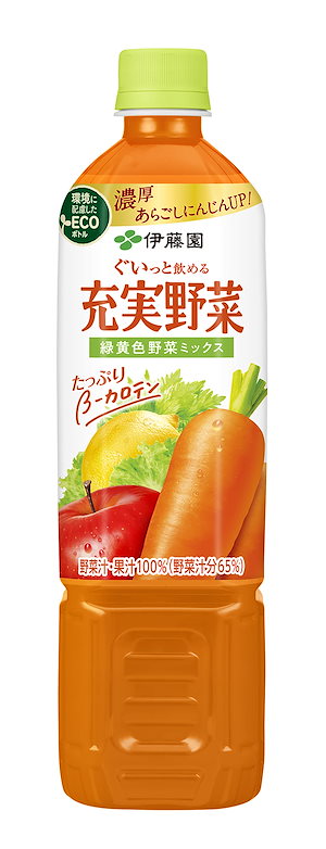 伊藤園 充実野菜 緑黄色野菜ミックス 740g15本 エコボトル