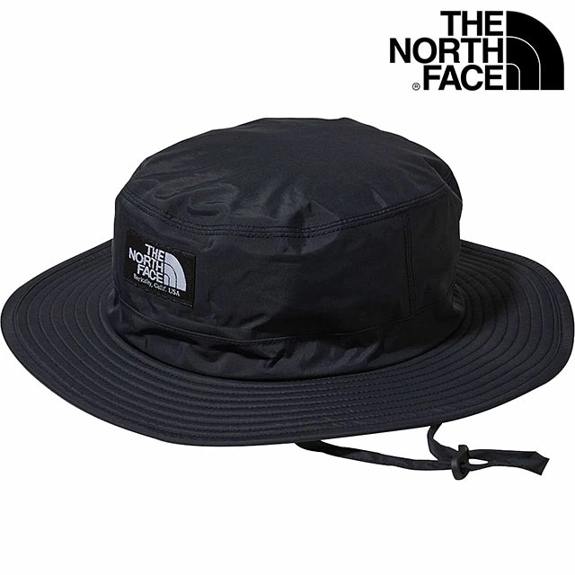 メール便 ウォータープルーフホライズンハット [NN02344-K] WP Horizon Hat メンズレディース TNF 帽子 防水 サイズ調整可能 アウトドア ブラック