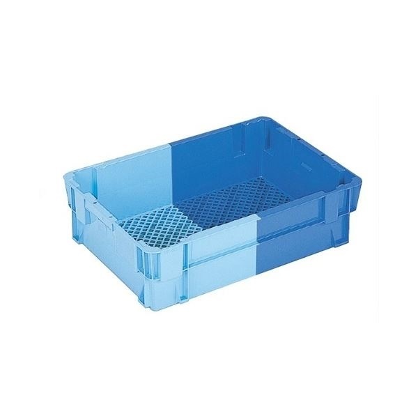 5個セット 業務用コンテナボックス/食品用コンテナー NF-M34 ダークブルー/ブルー 材質：PP
