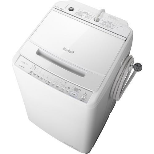 日立 BW-V80G W 全自動洗濯機 （洗濯8kg） ホワイト
