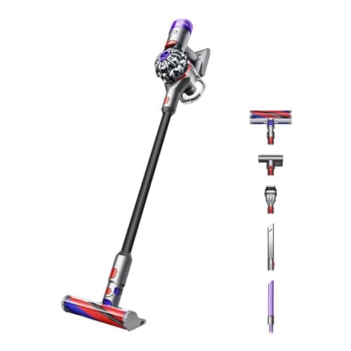 Dyson(ダイソン) コードレス掃除機 Dyson V8 Slim Fluffy スティック ハンディクリーナー サイクロン (SV10K EXT BK) 【より小さくより軽く性能はそのままに】