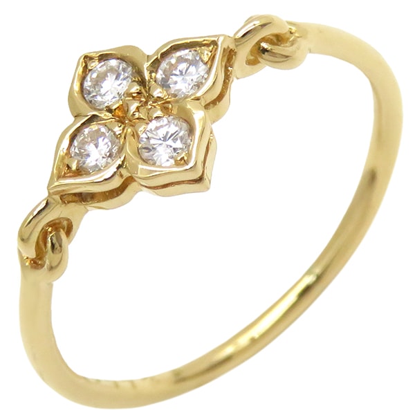 カルティエ Cartier リング 指輪 ヒンドゥリング K18YG ダイヤモンド イエローゴールド #52(JP12) 750 18K 9.5号【中古】