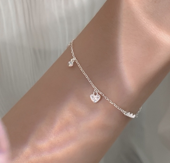 新作 韓国ファッション 個性的ハートブレスレット レディース