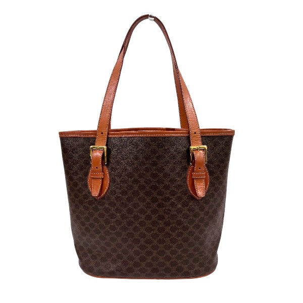 セリーヌ CELINE マカダム ブラウン バッグ ハンドバッグ レディース 【中古】