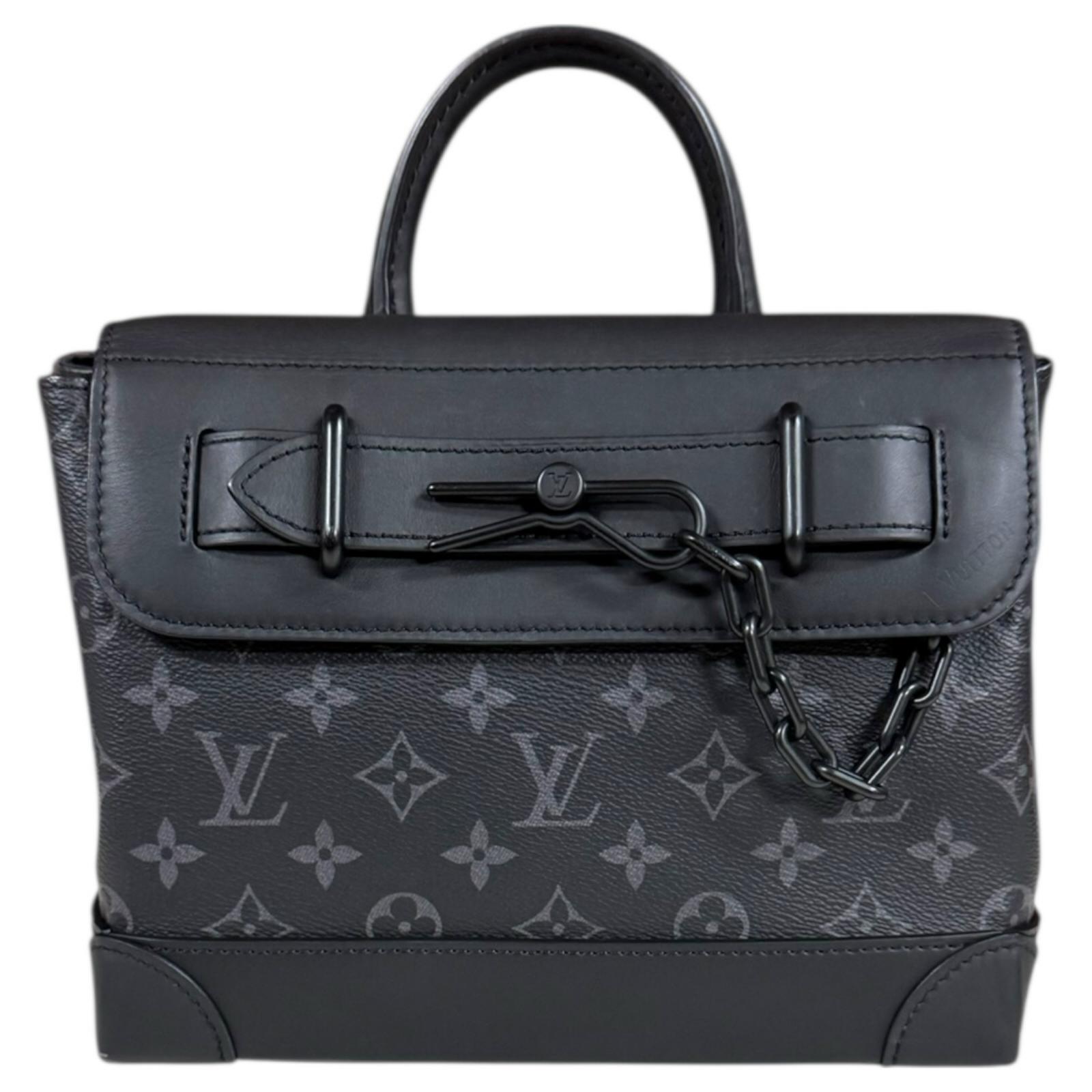 ルイヴィトン スティーマーPM モノグラムエクリプス ハンドバッグ モノグラムエクリプス M46953 ブラック LOUIS VUITTON 中古