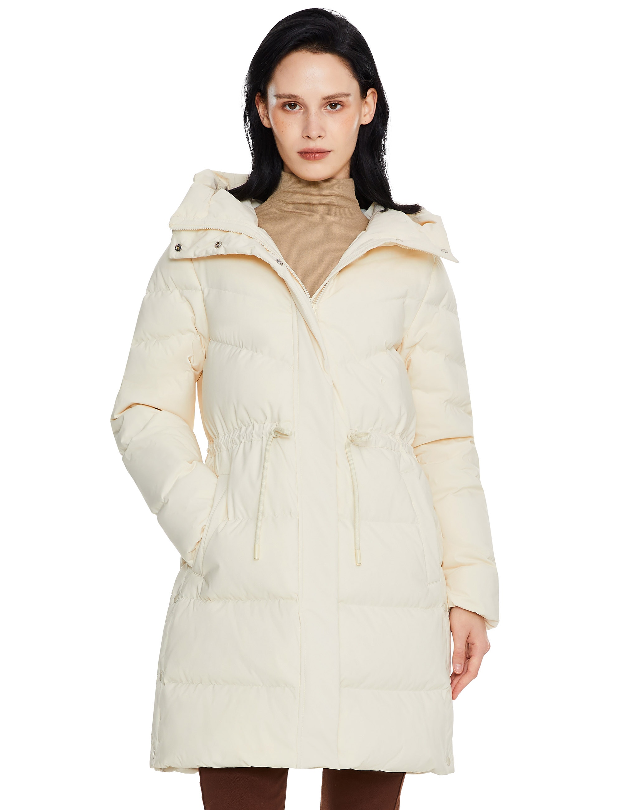 ダウンジャケット レディース 冬 コート ダウンコート アウター アウトドアジャケット フード付き スリム ロング丈 防風 防寒 厚手 オーバーサイズ 通勤通学