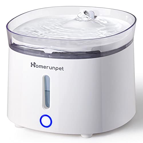 Homerunpet スマートペット用自動給水器 ワイヤレスポンプ 大容量2L LEDライト 2つの給水モード コードレス 組み立て簡単 お手入れ簡単 フィルター付き 犬 猫 水飲み器 みずのみ