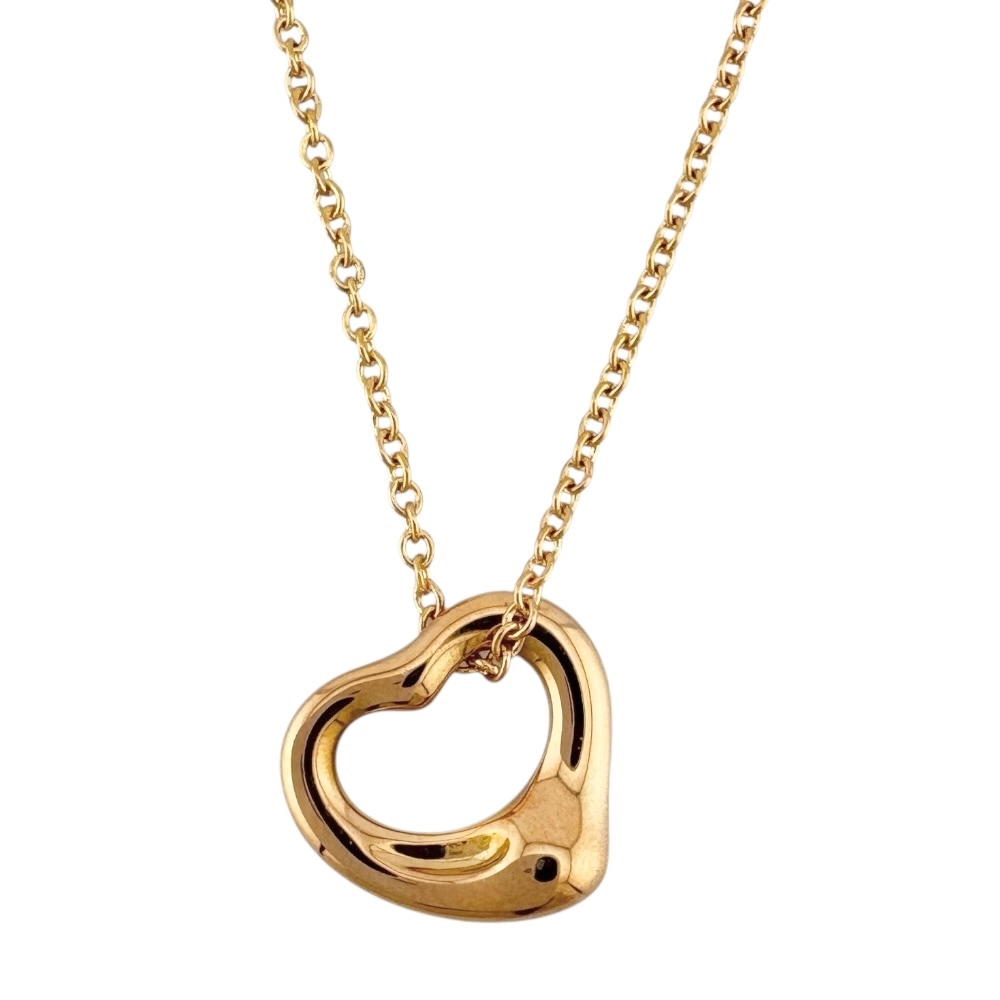 ティファニー オープンハート ネックレス 18金 K18ピンクゴールド TIFFANY&Co. 中古 美品