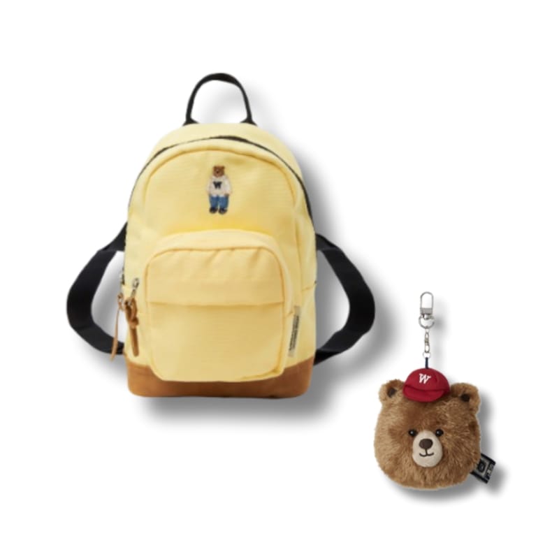 軽い レディース バックパック Steve 2-Way Mini バックパック+Steve Bag Mini かわいい 熊 キーリング 人形 セット