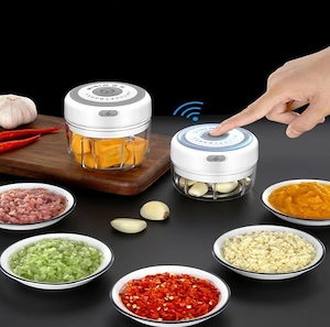 ミンサー 電動ミンサー ミニ みじん切り器 玉ねぎ 電動式 スライサー 押す スライサー 野菜 にんにく おろし ミキサーa17
