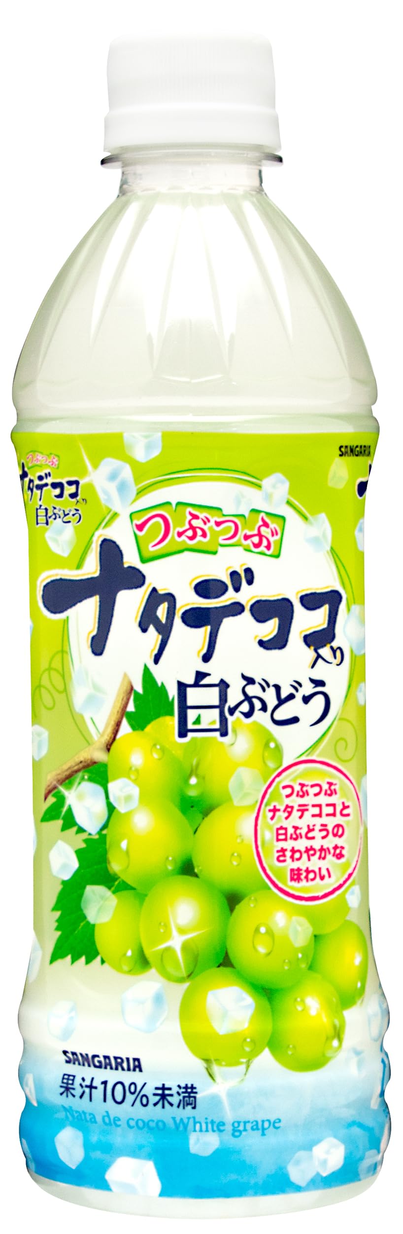 サンガリア つぶつぶナタデココ入り白ぶどう 500ml ×24本